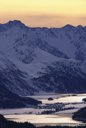 silvaplana village and lake