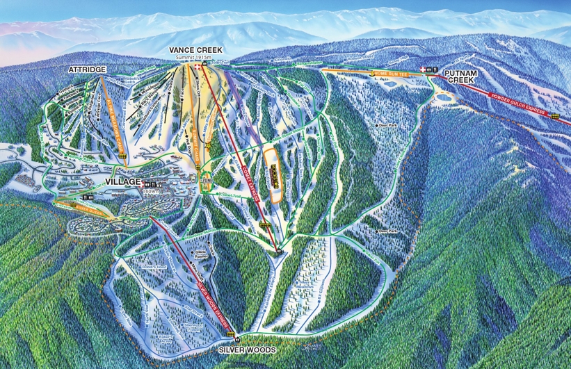 Piste map for Silver Star