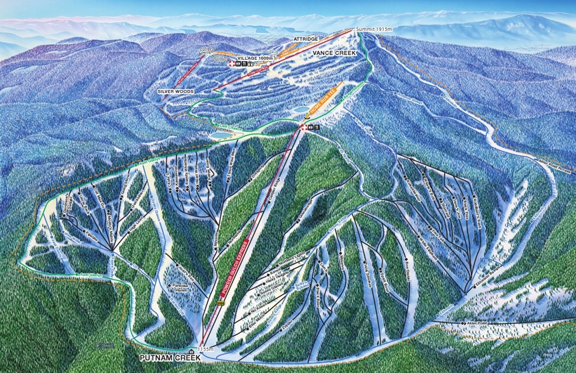 Piste map for Silver Star