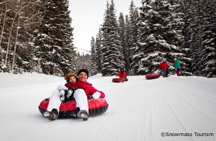 Tubing on Elk Camp hill, Snowmass