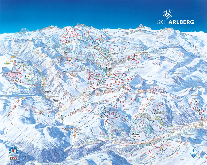 Piste map for St Anton