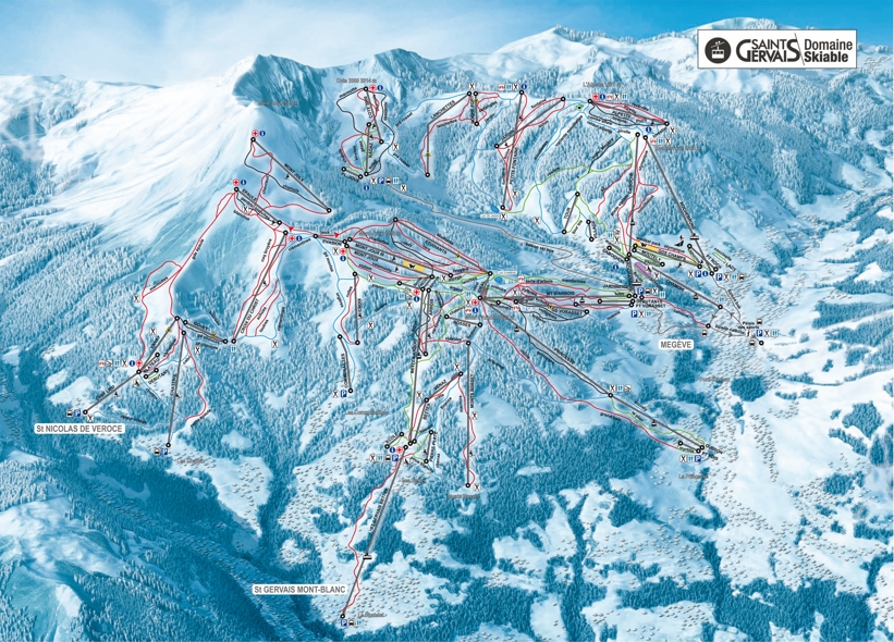 Piste map for St Gervais