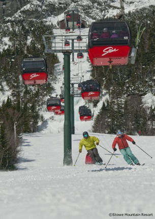 skiing the famous front four at stowe