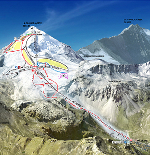 tignes summer skiing piste map