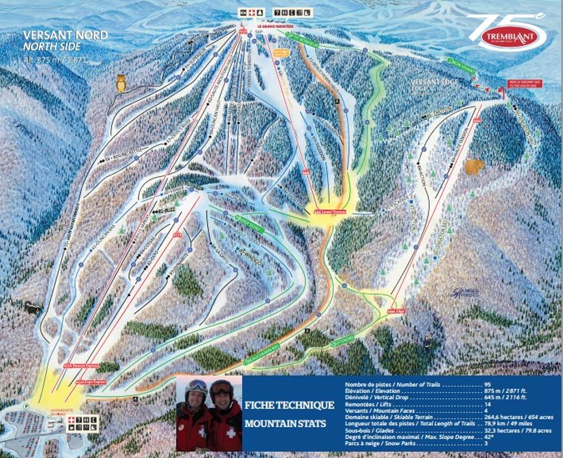 Piste map for Tremblant