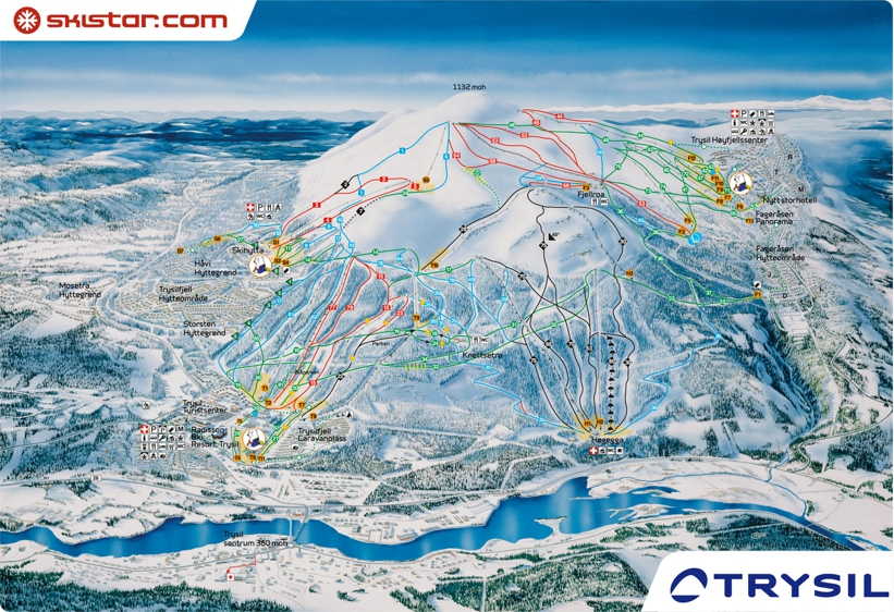 Piste map for Trysil