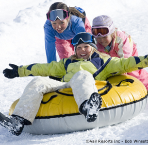 snow tubing in vail ski resort