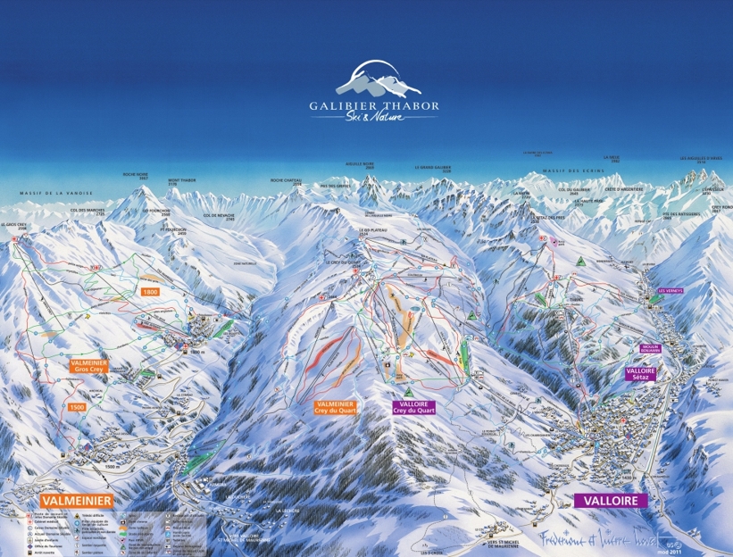 Piste map for Valloire