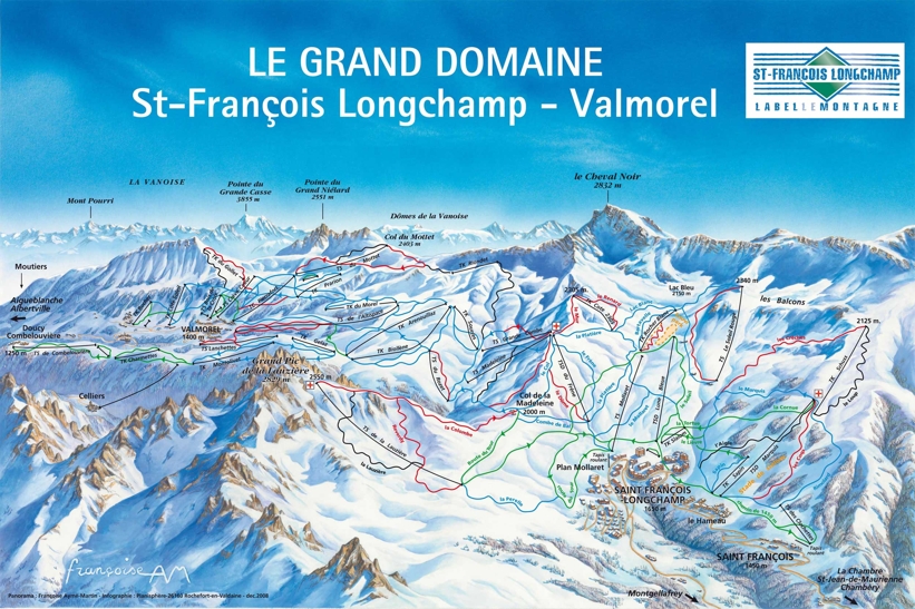 Piste map for Valmorel