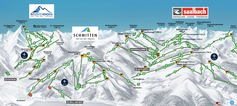 Piste map for Zell am See - Kaprun