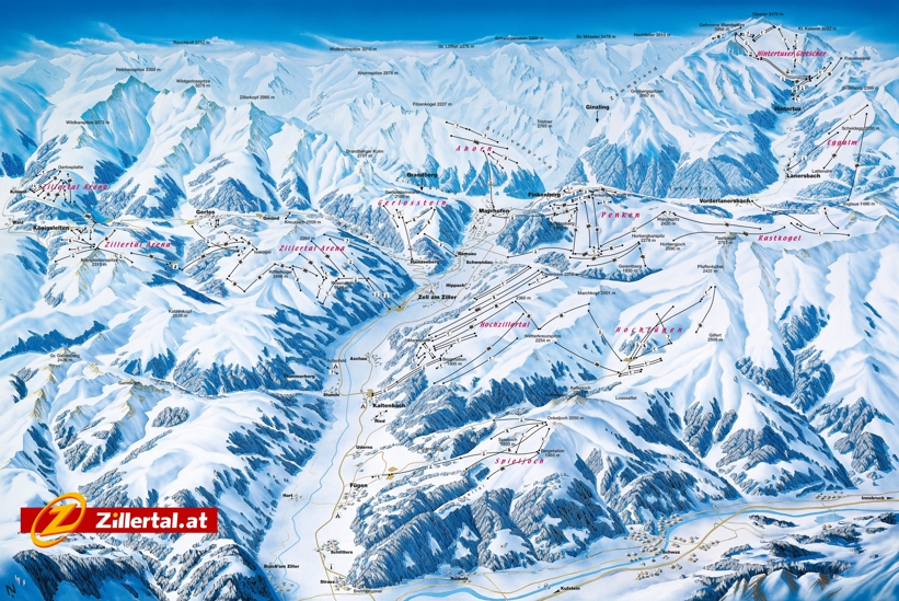 Piste map for Zell am Ziller